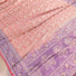 Peach Pink Sona Rupa Jaal Handloom Banarasi Pure Tissue Silk Saree