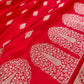 Red Jharoka Border Handloom Banarasi Pure Mashru Silk Saree