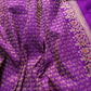 Two Tone Purple Pure Katan Silk Kadwa Handweaved Allover Small Flower Buti Banarasi Saree with Meenakari Border