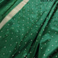 Bottle Green Meenakari Border Plain Handloom Banarasi Pure Katan Silk Saree