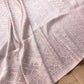 Nude Pink Brocade Silver Zari Weaved Banarasi Mashru Silk Saree
