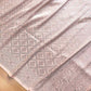 Nude Pink Brocade Silver Zari Weaved Banarasi Mashru Silk Saree