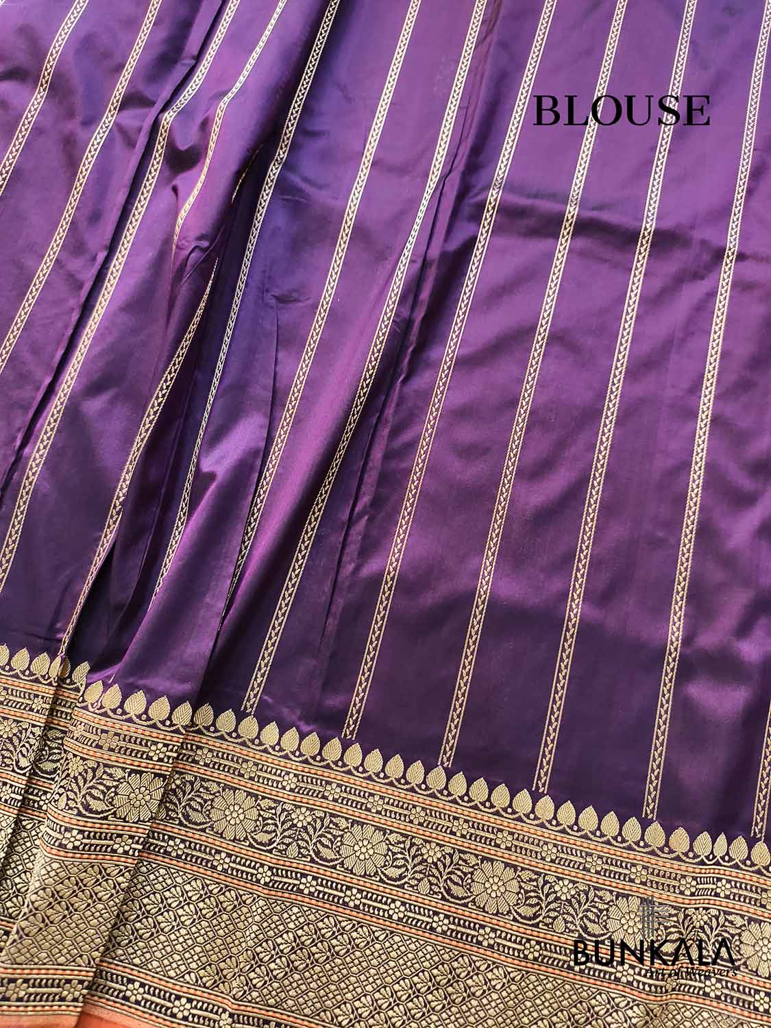 Purple Sona Rupa Flower Buti Motif Kadwa Handweaved Traditional Border Banarasi Pure Katan Silk Saree