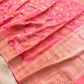Peach Tilfi Meenakari Jaal Banarasi Pure Georgette Saree