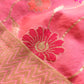 Peach Tilfi Meenakari Jaal Banarasi Pure Georgette Saree