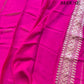 Orange Floral Jaal Banarasi Pure Georgette Saree