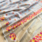 Pastel Grey Tilfi Meenakari Buti Banarasi Pure Georgette Saree