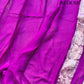 Purple Shaded Silver Zari Flower Big Buta Banarasi Pure Georgette Saree