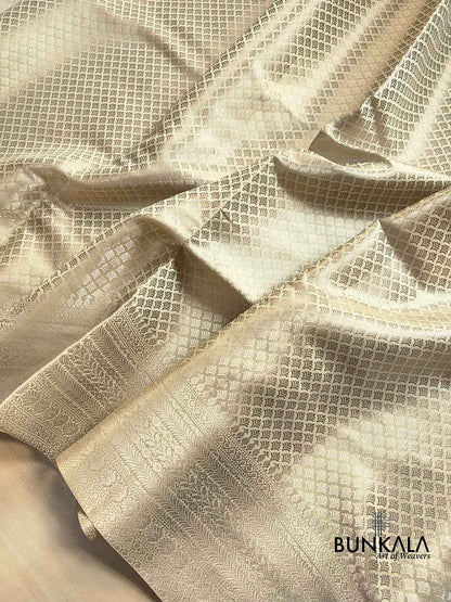 Pastel Green Brocade Weaved Silk Banarasi Saree