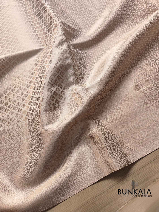 Off White Brocade Weaved Silk Banarasi Saree