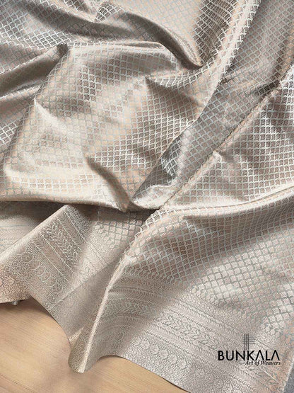 Light Blue Brocade Weaved Silk Banarasi Saree