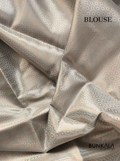 Light Blue Brocade Weaved Silk Banarasi Saree