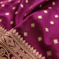 Burgundy Wine Pure Katan Silk Hand Weaved Kadwa Allover Small Buti with Heritage Design Border Banarasi Saree