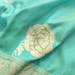 Blue Dual Shade Pure Katan Silk Hand Weaved Kadwa Allover Sona Rupa Rose Buta Meenakari Banarasi Saree