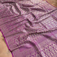 Resplendent Purple Mashru Silk Banarasi Saree