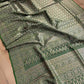 Nature's Grace Green Mashru Silk Banarasi Saree
