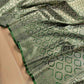 Nature's Grace Green Mashru Silk Banarasi Saree