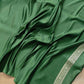 Nature's Grace Green Mashru Silk Banarasi Saree