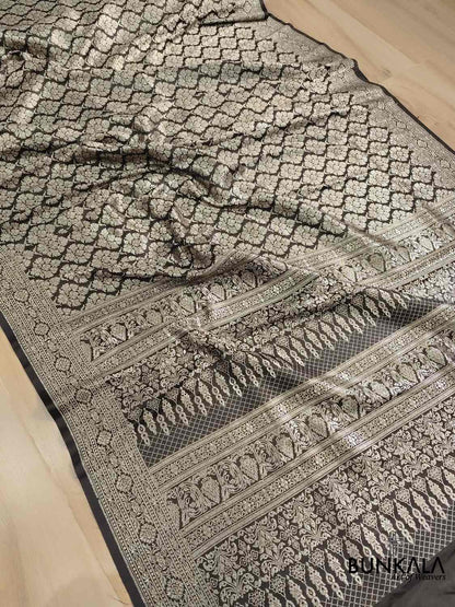 Black Mashru Silk Banarasi Saree