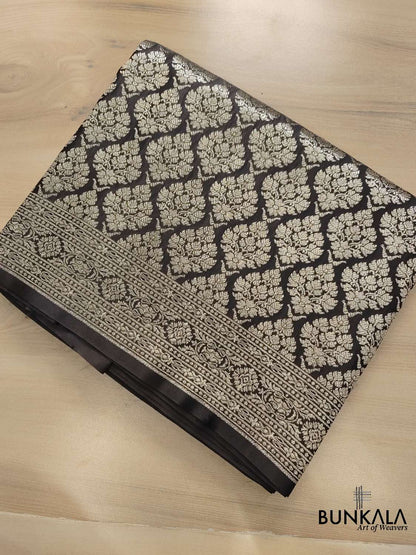 Black Mashru Silk Banarasi Saree