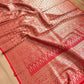 Red Banarasi Mashru Silk Saree