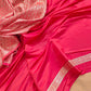 Reddish Pink Mashru Silk Banarasi Saree