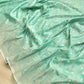 Sea Green Mashru Silk Silver Zari Weaved Jamewar Banarasi Saree