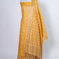 Yellow Gold Resham Weaved Banarasi Cotton Silk Unstitched Suit Set