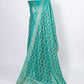 Turquoise Blue Resham Weaved Banarasi Cotton Silk Unstitched Suit Set