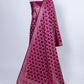 Burgundy Resham Weaved Banarasi Cotton Silk Unstitched Suit Set