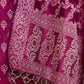 Burgundy Resham Weaved Banarasi Cotton Silk Unstitched Suit Set
