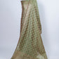 Mehendi Green Resham Weaved Banarasi Cotton Silk Unstitched Suit Set