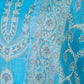 Sky Blue Resham Weaved Banarasi Cotton Silk Unstitched Suit Set