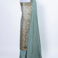 Dusty Blue Jamewar Weaved Banarasi Mashru Silk Unstitched Suit Set