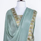 Dusty Blue Jamewar Weaved Banarasi Mashru Silk Unstitched Suit Set