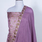 Lavender Jamewar Weaved Banarasi Mashru Silk Unstitched Suit Set