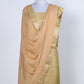Beige Jamewar Weaved Banarasi Mashru Silk Silk Unstitched Suit Set