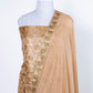 Pastel Peach Jamewar Weaved Banarasi Mashru Silk Unstitched Suit Set