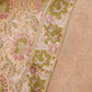 Pastel Peach Jamewar Weaved Banarasi Mashru Silk Unstitched Suit Set