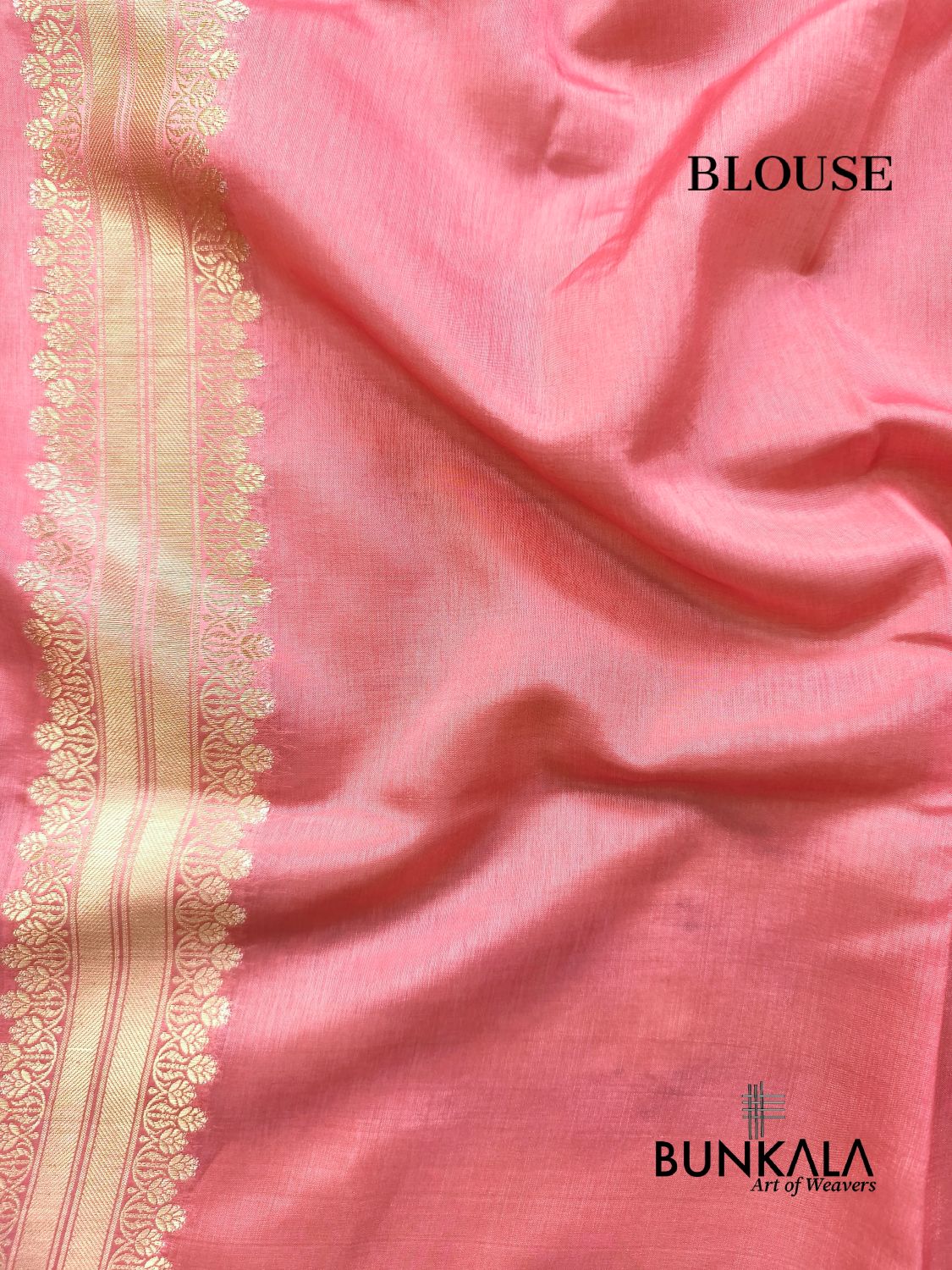 Baby Pink Sona Rupa Floral Pure Banarasi Mango Silk Saree 