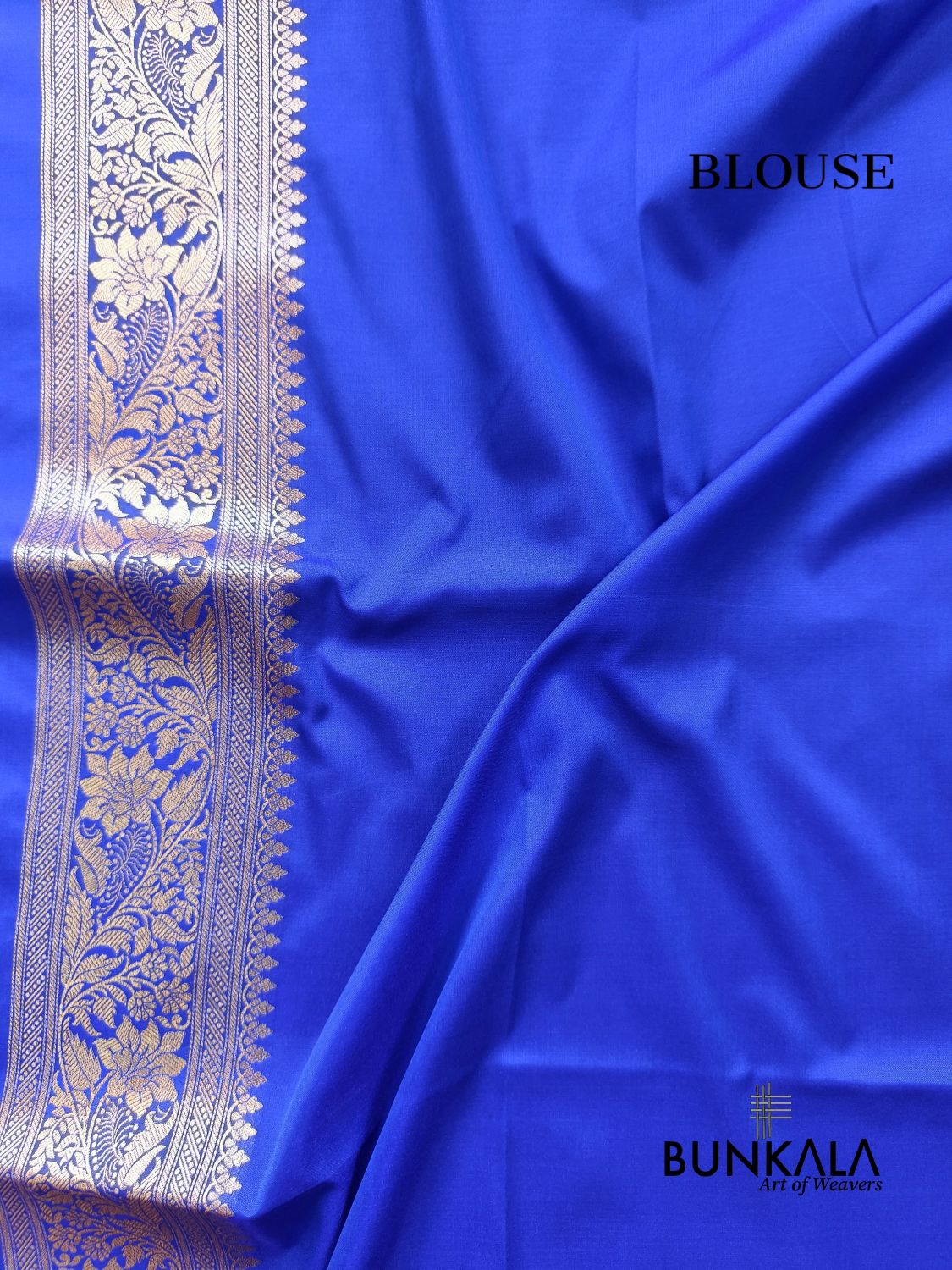 Blue Sona Rupa Floral Jaal Banarasi Silk Saree 