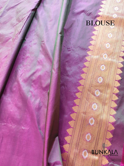 Bottle Green Sona Rupa Handloom Banarasi Pure Katan Silk Saree