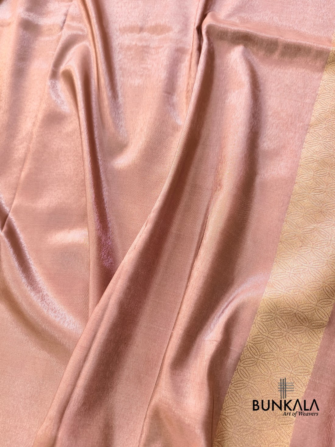 Copper Brown Sona Rupa Leaf Buti Banarasi Tissue Silk Saree