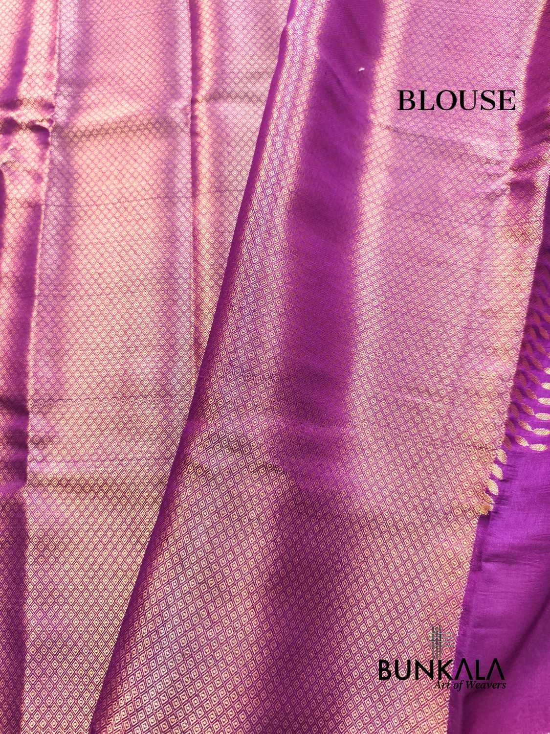 Deep Purple Sona Rupa Geometric Design Pure Banarasi Mango Silk Saree