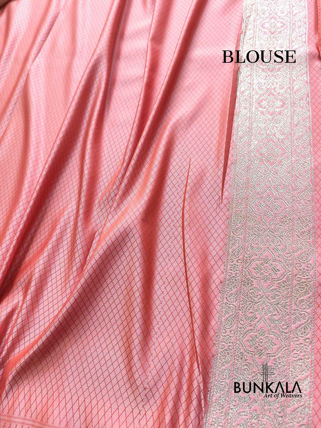 Dual Peach Tone Brocade Weaved Banarasi Mashru Silk Saree