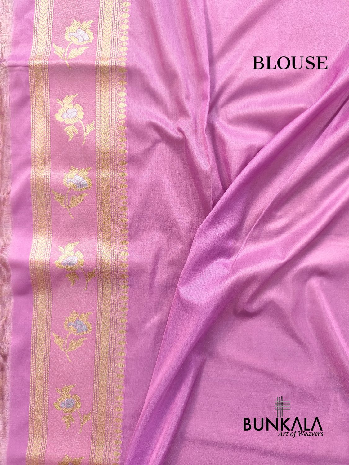 Dusty Pink Sona Rupa Floral Buta Banarasi Silk Saree 
