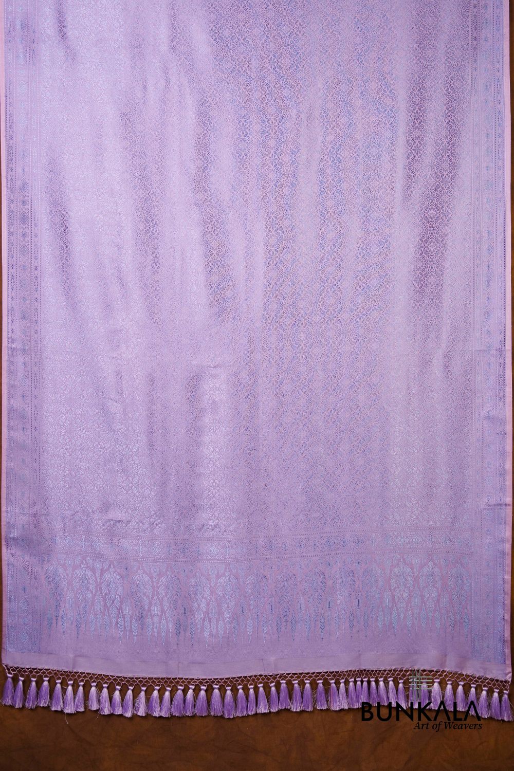 Lavender Mashru Silk Brocade Resham Weaved Banarasi Dupatta 