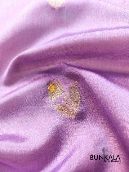 Lavender Meena Buti Pure Banarasi Mango Silk Saree 