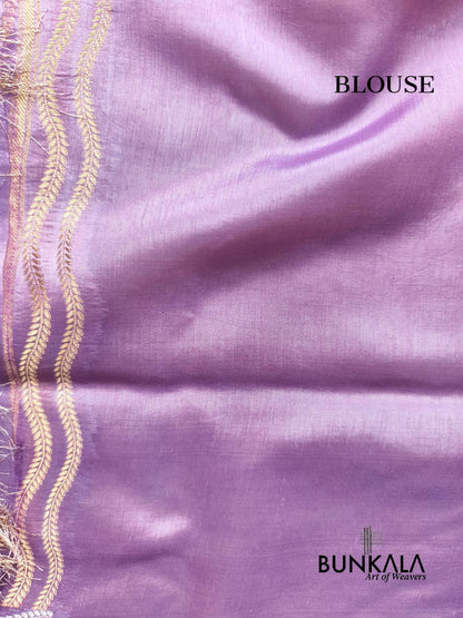 Lavender Meena Buti Pure Banarasi Mango Silk Saree 