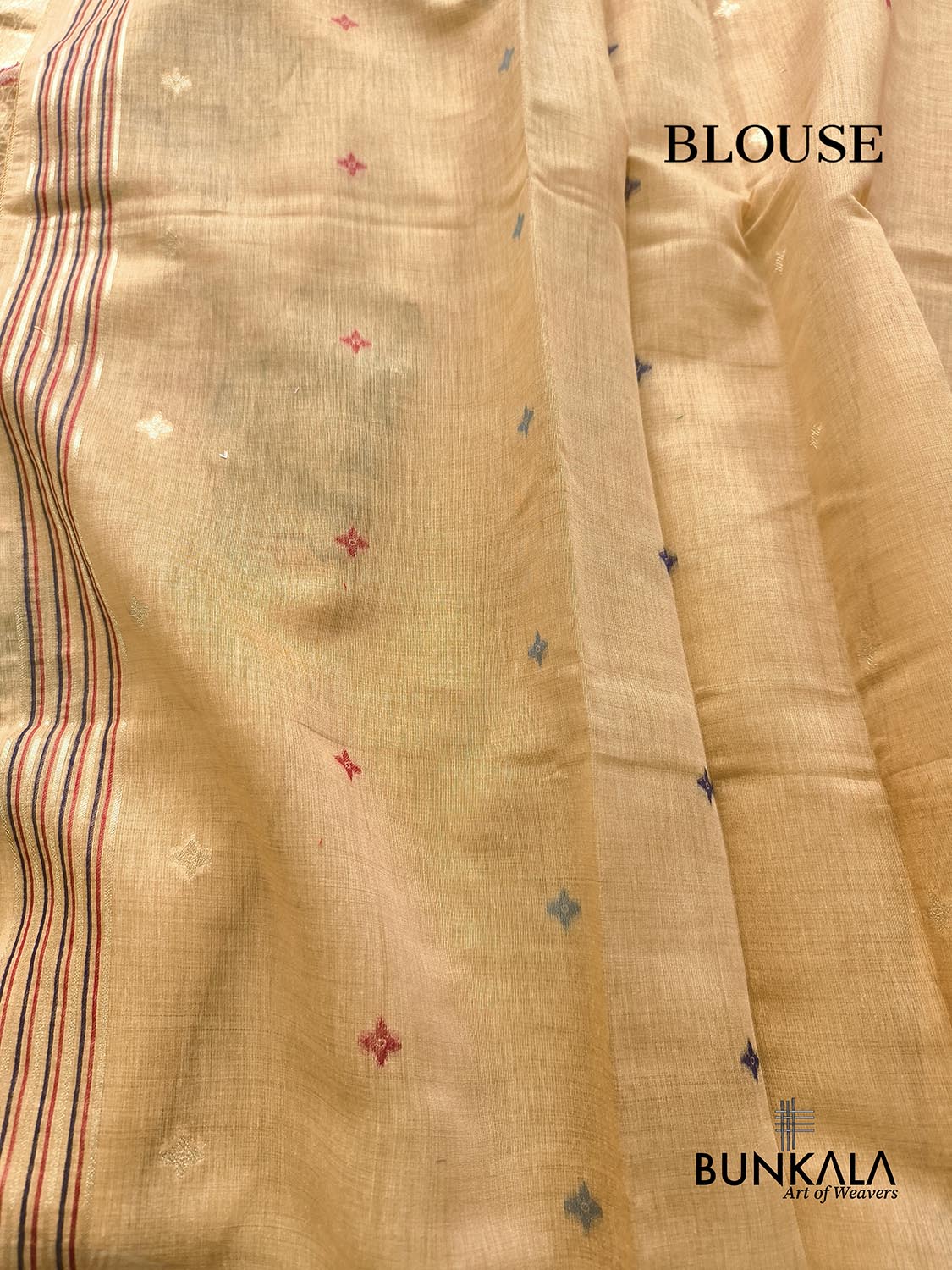 Light Yellow Rose Pallu Weaved Banarasi Cotton Saree